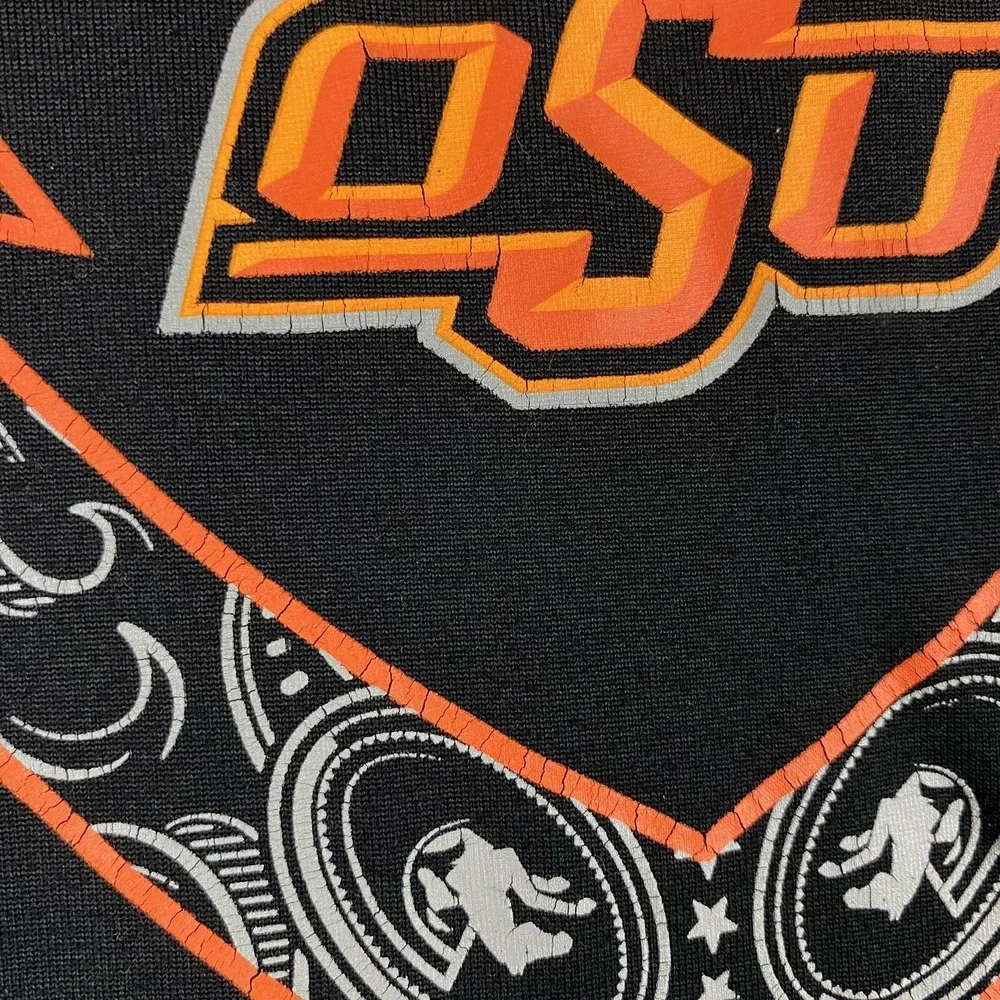 Nike Oklahoma State University Football T-Shirt Sz M‎ OSU Athletic Black DRI-FIT